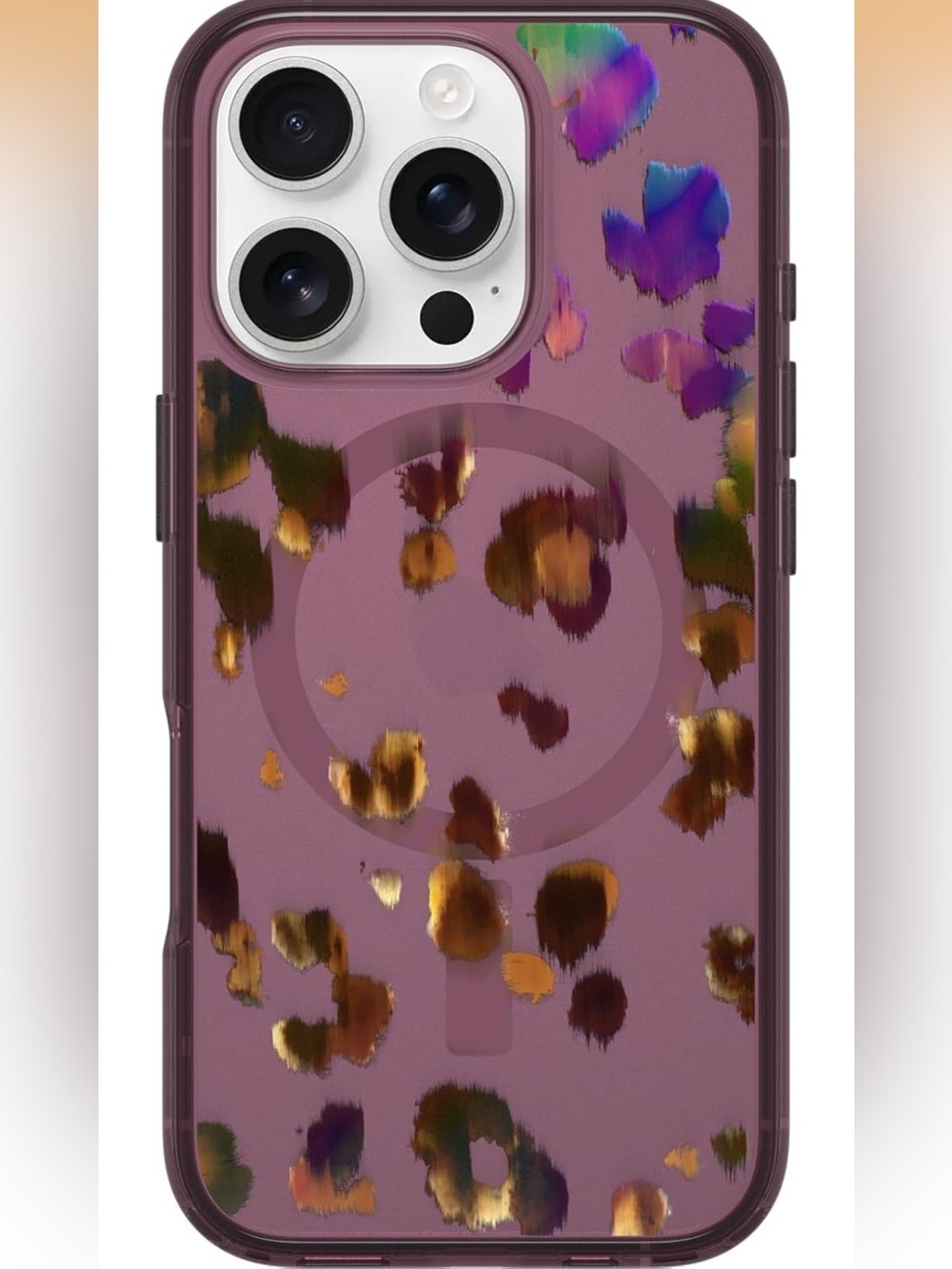 OtterBox iPhone 16 Pro Symmetry Series Clear Case - Leopard Shift Pink 997-lb-3